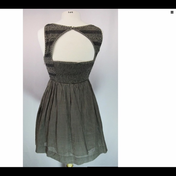 FREE PEOPLE GRAY/WHITE SOFT FABRIC  DRESS - Picture 6 of 7